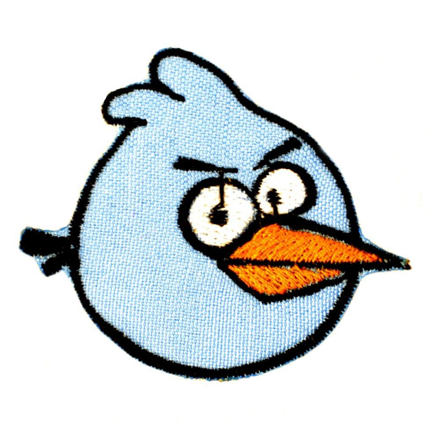 Wotan шеврон AngryBirds "Зла пташка - синя" 5х5 см - зображення 1