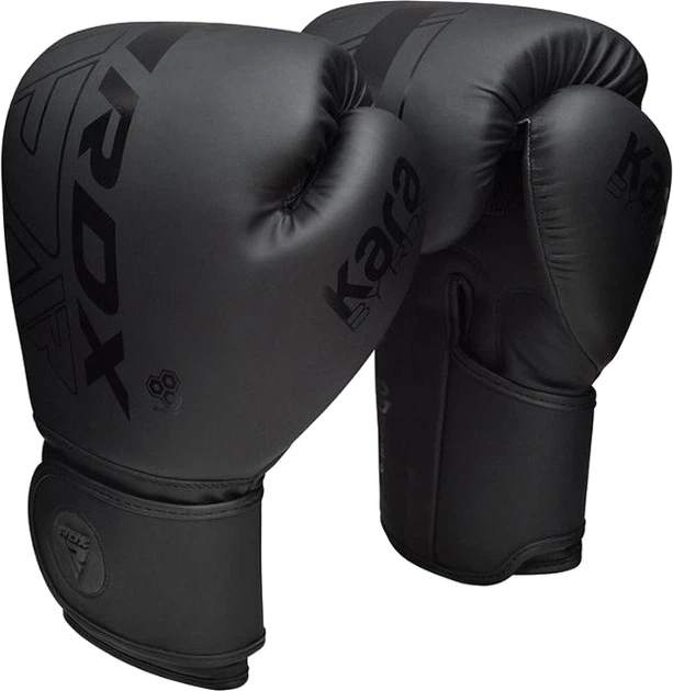 Боксерские перчатки RDX F6 Kara 14 унций + Капа Matte Black (BGR-F6MB-14OZ) - изображение 3