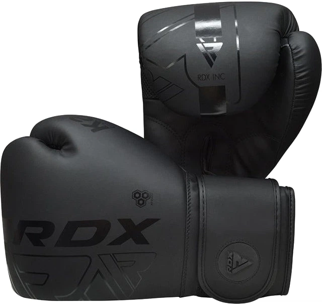 Боксерские перчатки RDX F6 Kara 16 унций + Капа Matte Black (BGR-F6MB-16OZ) - Фото 4 Боксерские перчатки RDX F6 Kara 16 унций + Капа Matte Black (BGR-F6MB-16OZ) - изображение 4