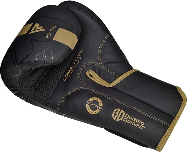 Боксерские перчатки RDX F6 Kara 14 унций + Капа Matte Golden (BGR-F6MGL-14OZ) - изображение 7