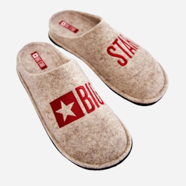 Жіночі домашні капці із закритим носком Big Star KK276021 36 Бежеві (5900714575342) - зображення 3