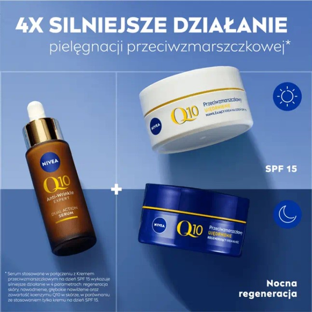 Сироватка для обличчя Nivea Q10 Anti-Wrinkle Expert з подвійною дією 30 мл (5900017093154) - зображення 6