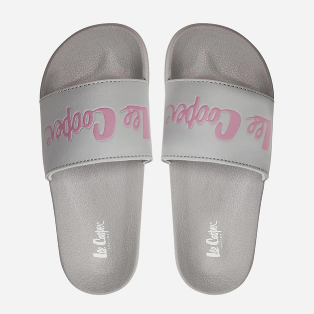 Жіночі шльопанці Lee Cooper LCW-24-42-2486LA 40 26 см Сірий/Рожевий (5904292160709) - зображення 5