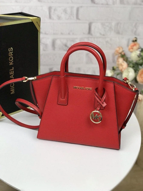 Сумка женская Michael Kors Avril Small Leather Top-Zip Satchel