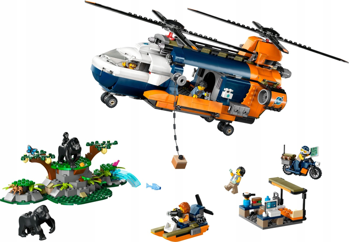 Конструктор LEGO City Вертоліт у базовому таборі для дослідження джунглів 881 деталі (60437)  - зображення 4