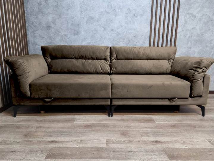 Диван раскладной Smart Lago 2520х1050 мм еврокнижка Emilia 15 мокко (449105-15) - Фото 2 Диван раскладной Smart Lago 2520х1050 мм еврокнижка Emilia 15 мокко (449105-15) - изображение 2