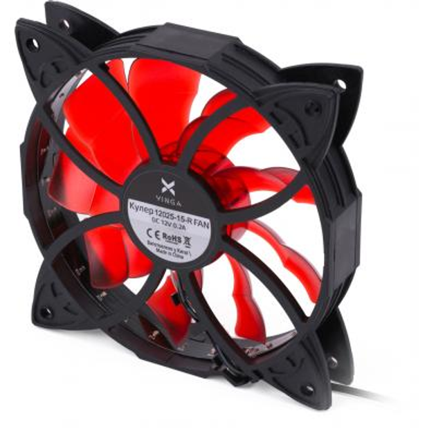 Кулер для корпуса Vinga 12025-15-R - изображение 4