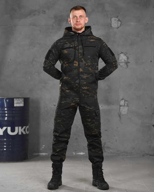 Тактичний костюм poseidon у чорний мультикам 0 XXL - зображення 2