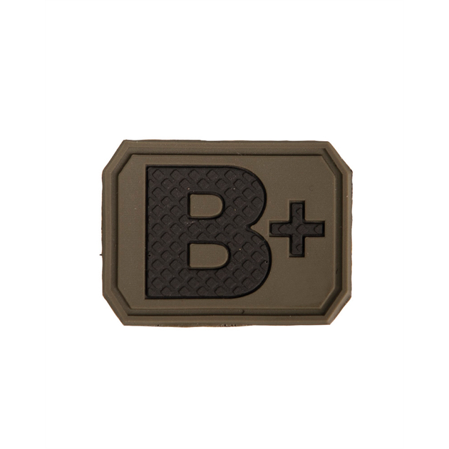 Нашивка на липучке Sturm Mil-Tec Blood Type Patch B Positive PVC 3D Olive - изображение 1