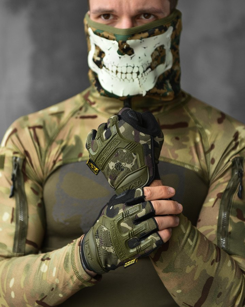 Тактичні рукавиці mechanix mpact® fingerless oliva gloves 0 M - зображення 1