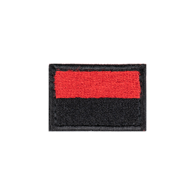 Нашивка на липучке Боевой флаг Украины Чорний/червоний - изображение 1