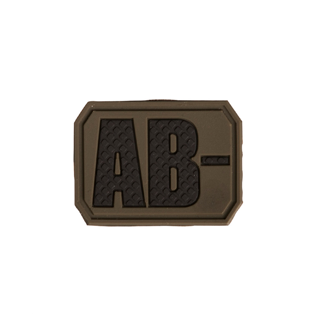 Нашивка на липучке Sturm Mil-Tec Blood Type Patch AB Negative PVC 3D Olive - изображение 1