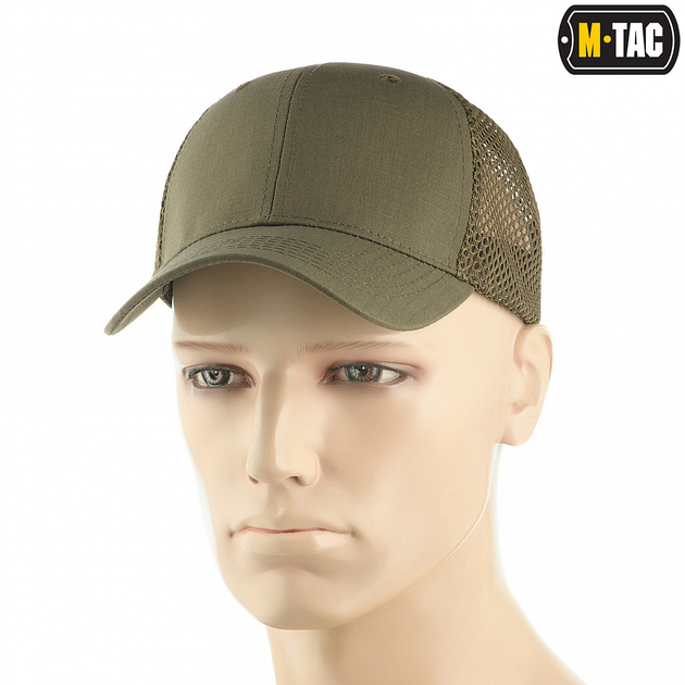 Бейсболка M-Tac з сіткою Flex ріп-стоп Dark Olive L/XL - зображення 1