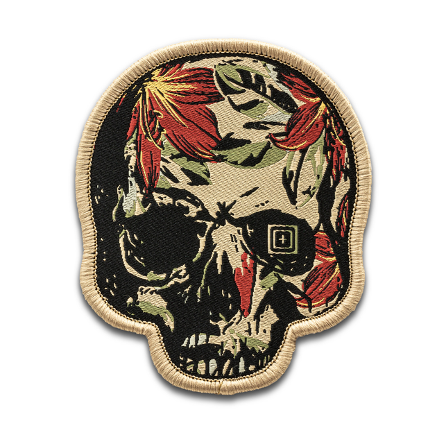 Нашивка 5.11 Tactical® Tropical Skull Patch Black - изображение 1
