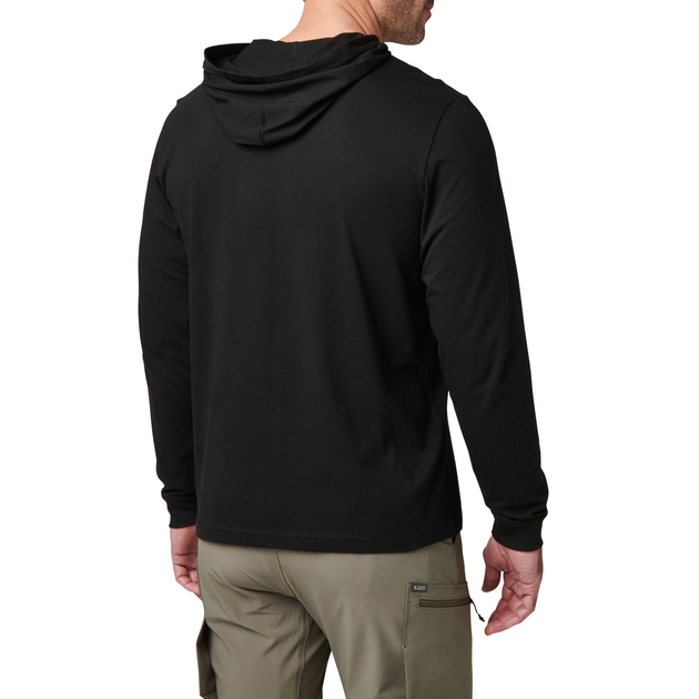 Реглан з капюшоном 5.11 Tactical® 5.11 Hooded Long Sleeve L Black - зображення 2