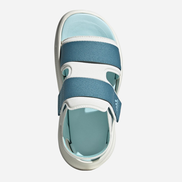 Sandały dziecięce dla dziewczynki sportowe adidas Mehana Sandal Kids ID7912 28 Biały/Turkusowy (4066765029621) - obraz 3