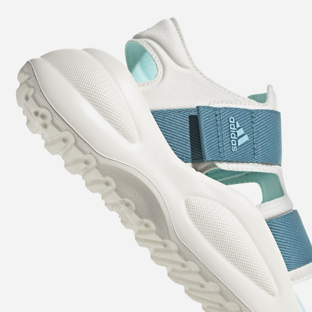 Sandały dziecięce dla dziewczynki sportowe adidas Mehana Sandal Kids ID7912 28 Biały/Turkusowy (4066765029621) - obraz 4