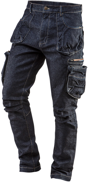 Spodnie robocze NEO Tools Denim 81-229 5 kieszeni S Granatowe (5907558439502) - obraz 1