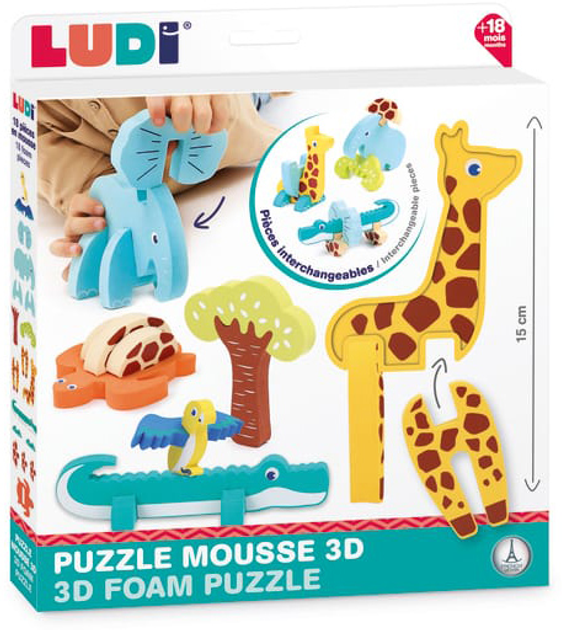 3D Puzzle Game Ludi Foam 23 elementy (3550833300848) - obraz 1