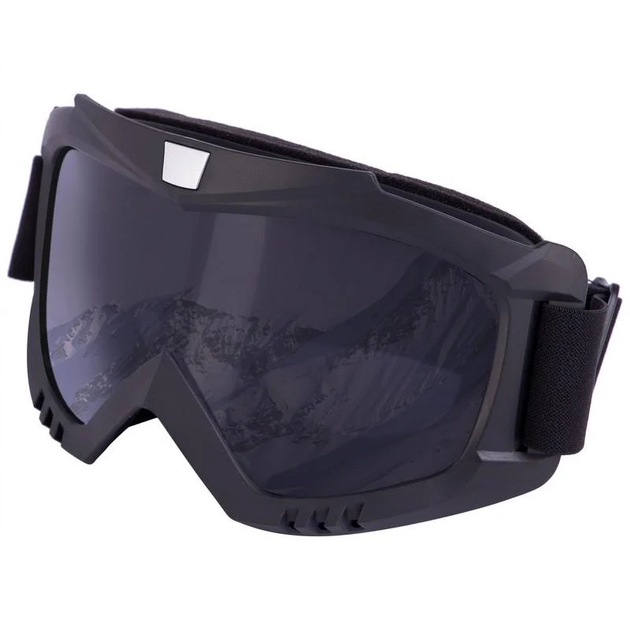 Захисна маска окуляри для страйкболу / Маска-трансформер для мотокросу Чорний - зображення 2