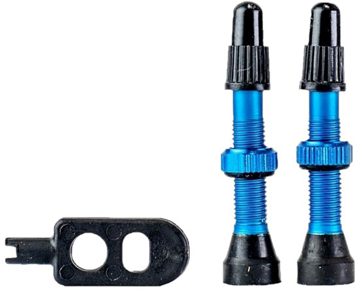 Комплект клапанів для коліс Trezado Tubeless MTB 42 мм Blue (5903111053147) - зображення 1