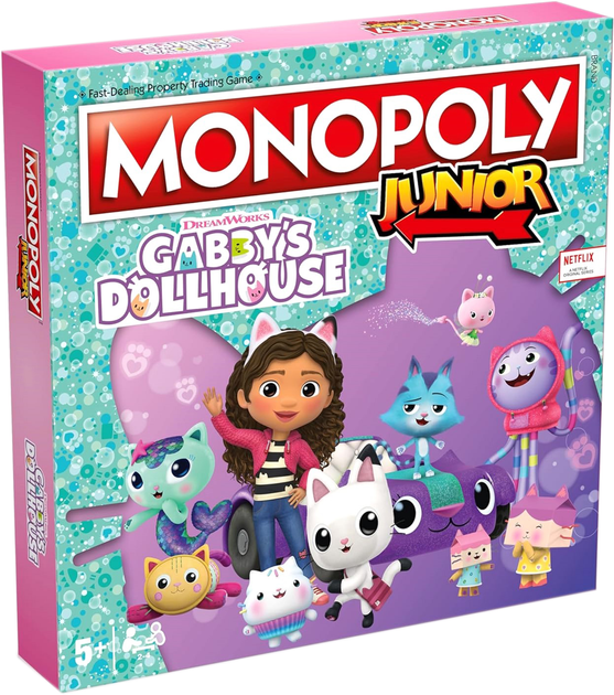 Настільна гра Winning Moves Monopoly Junior Gabby's Doll House (5036905054270) - зображення 1