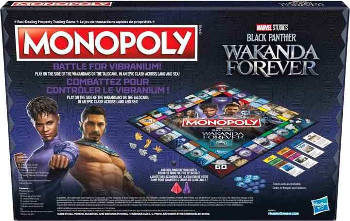 Gra planszowa Hasbro Monopoly Black Panther 2 Wakanda Forever (wersja angielska) (5010994154820) - obraz 2