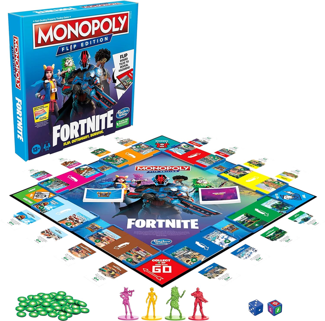 Настільна гра Hasbro Monopoly Fortnite Flip Edition (версія італійська) (5010996168931) - зображення 3