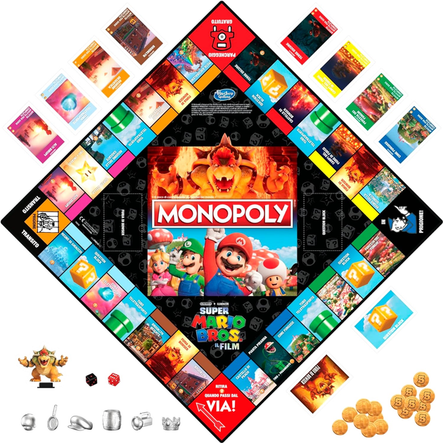 Gra planszowa Hasbro Monopoly Super Mario Movie (wersja włoska) (5010996107848) - obraz 3
