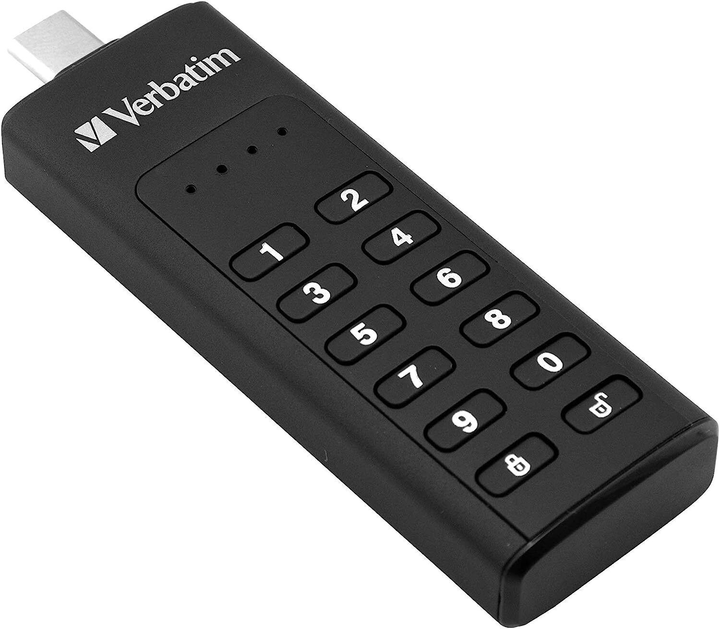 Флеш пам'ять Verbatim Keypad Secure 64GB USB 3.0 Type-C z klawiaturą Black (0023942494317) - зображення 1