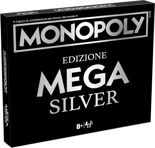 Настільна гра Winning Moves Monopoly Mega Silver (5036905053570) - зображення 1