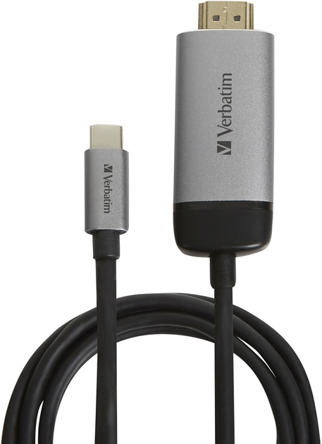 Адаптер Verbatim USB Type-C - HDMI 1.5 м Black/Silver (0023942491446) - зображення 2