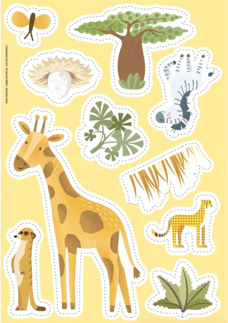 Настільна гра Sassi Junior Card Games The Seven Families The Savannah (версія англійська) (9788830313149) - зображення 5