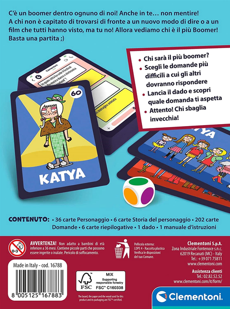 Настільна гра Clementoni Party Game Boomer (версія італійська) (8005125167883) - зображення 3