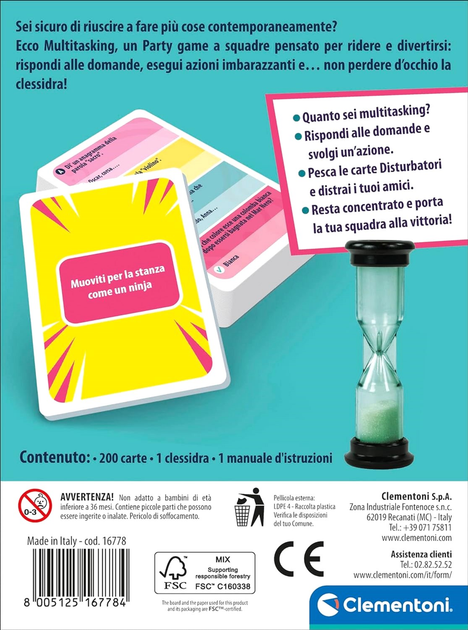 Gra planszowa Clementoni Party Game Multitasking (wersja włoska) (8005125167784) - obraz 3