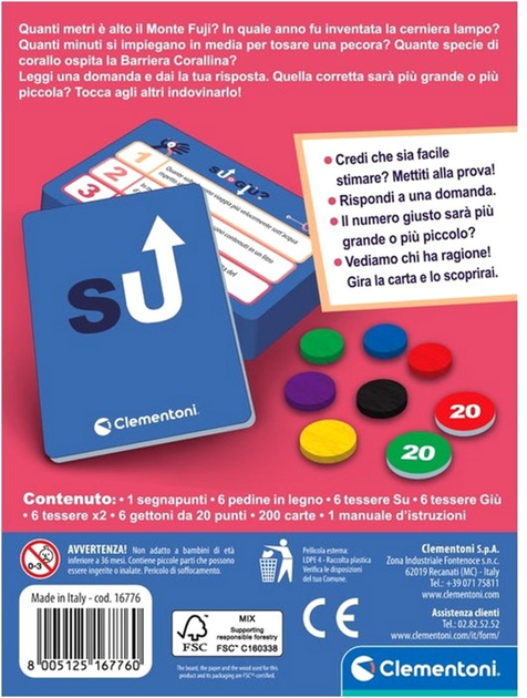 Gra planszowa Clementoni Party Game Up or Down (wersja włoska) (8005125167760) - obraz 3