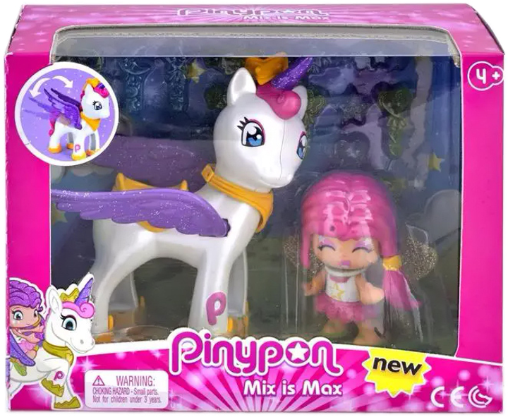 Zestaw figurek Famosa Pinypon and Flying Unicorn 2 szt (8410779048523) - obraz 1