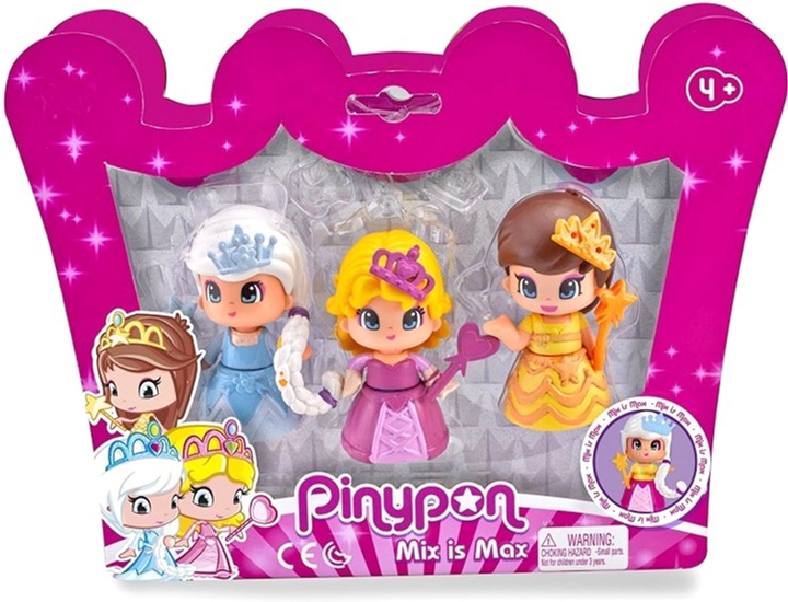 Zestaw figurek Famosa Pinypon Princesses 3 szt (8410779048653) - obraz 1