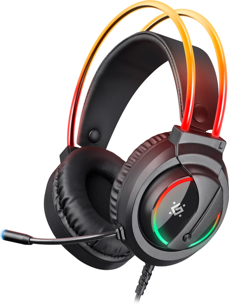 Навушники Defender Flame RGB + Код до гри Black (4714033645553) - зображення 1