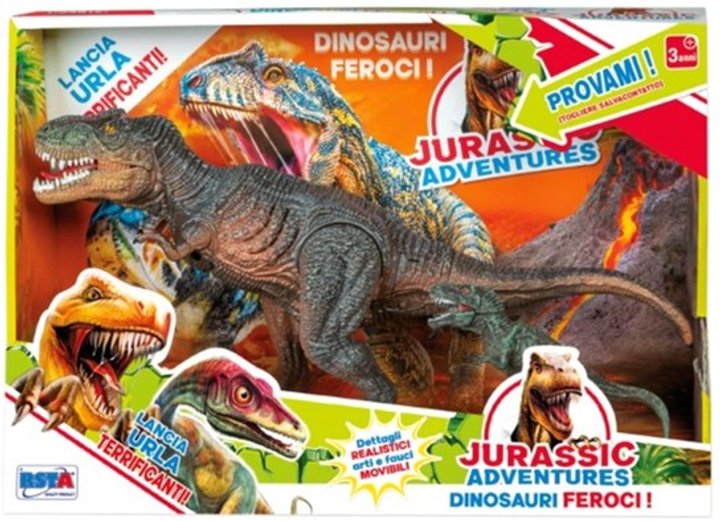 Набір фігурок RS Toys Dinosaur зі звуком 2 шт (8004817114365) - зображення 1