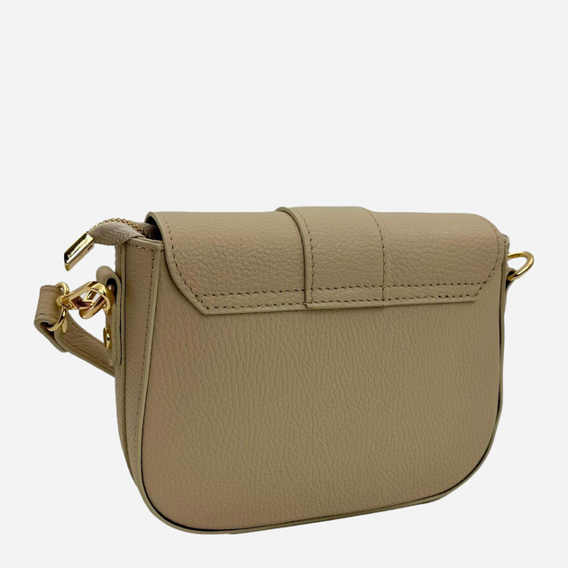 Torebka crossbody damska ze skóry naturalnej Laura Biaggi LB98-142 Jasnobeżowa (5906212477867) - obraz 2