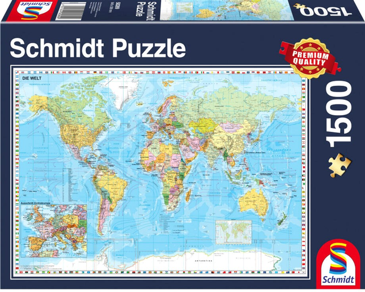 Пазл Schmidt The World 84.6 x 59.8 см 1500 елементів (4001504582890) - зображення 1