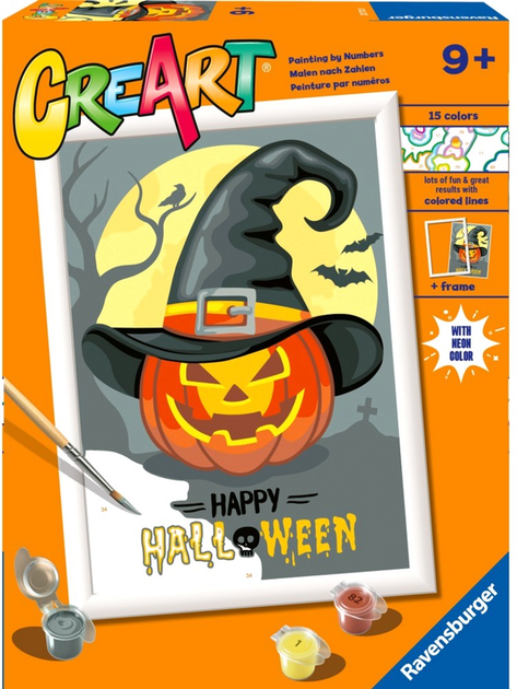 Картина за номерами Ravensburger CreArt Happy Halloween 18 x 24 см (4005556237128) - зображення 1