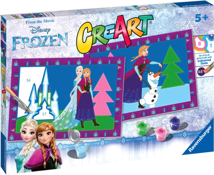 Набір для малювання картин Ravensburger CreArt Junior Frozen (4005556235551) - зображення 1