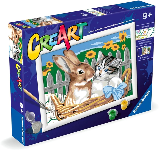 Картина за номерами Ravensburger CreArt Classic Друзі в кошику 24 x 18 см (4005556239436) - зображення 2