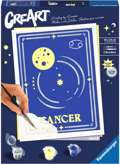 Картина за номерами Ravensburger CreArt Zodiac Sign Cancer 18 x 24 см (4005556237333) - зображення 1