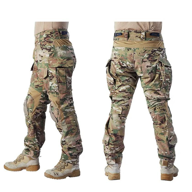 Військові тактичні штани Han Wild G3 з наколінниками бойові штани військові штани ВСУ Multicam мультикам Розмір S - зображення 2