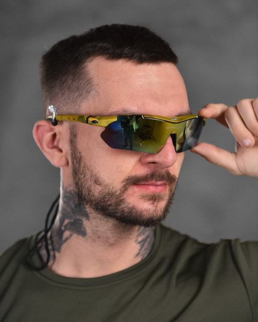 Окуляри тактичні захисні в чохлі oakley mframe hybride балістичні окуляри mtk 0 - зображення 2