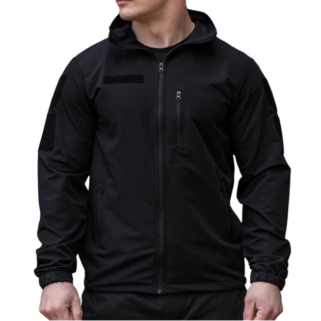 Куртка-ветровка тактическая Double weave Falcon цвет черный, 48 - изображение 1