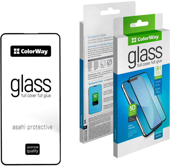 Szkło hartowane ColorWay 9H FC Glue do Apple iPhone 15 Black (CW-GSFGAI15-BK) - obraz 1